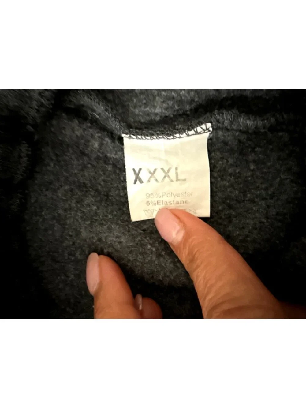 Dark Gray Drawstring Sweatpants XXXL 95% Polyester 5% Elastane Relaxed Fit Loung